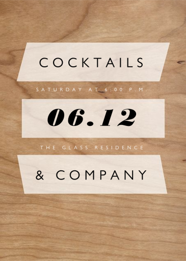 Wood Grain Color Slabs by Paperless Post