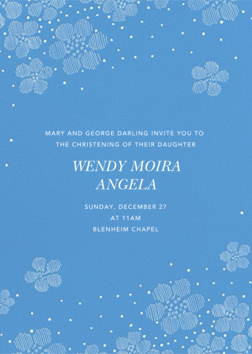 Blossoms on Tulle I Tall - First Communion Invitation by Oscar de la Renta