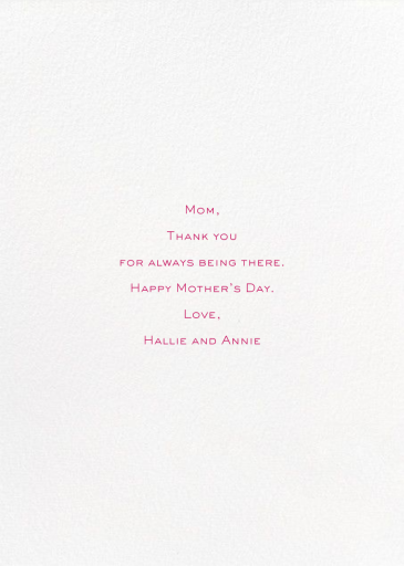 Mother's Day Typography - Mother's Day Card by Paperless Post - Back