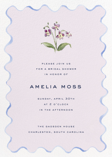 Scallop and Orchid (Riley Sheehey) - Invitation by Dogwood Hill
