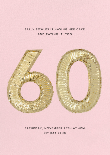 Shine - 60th Birthday Invitation by CONFETTISYSTEM