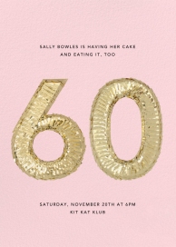 Shine - 60th Birthday Invitation by CONFETTISYSTEM