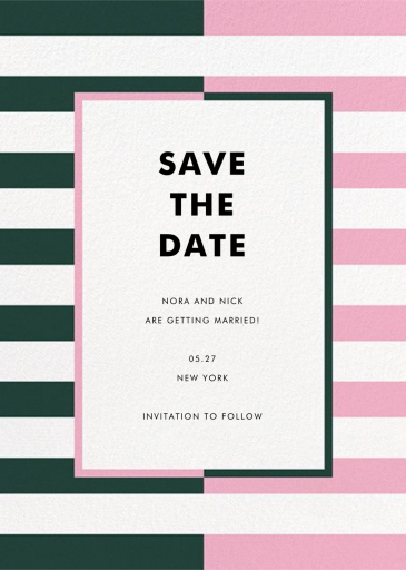 Colorblocked Stripes - Save the Date by kate spade new york