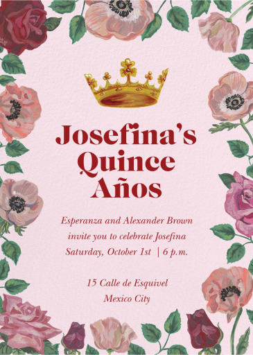 Princesse - Quinceañera Invitation by Nathalie Lété