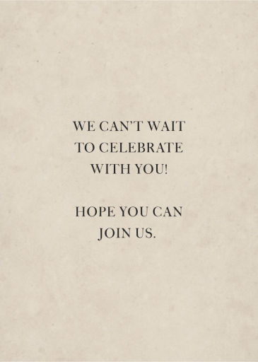 Fruit Tree - Invitation by John Derian - Back