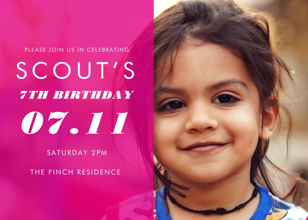 Horizontal Split Invitation