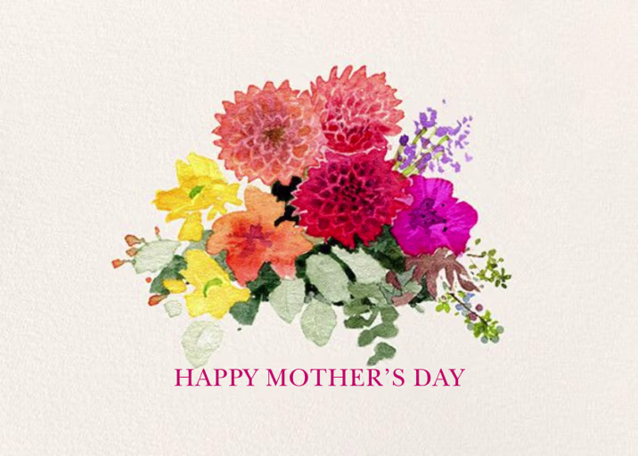 Dahlia Bouquet - Mother's Day Card by Felix Doolittle