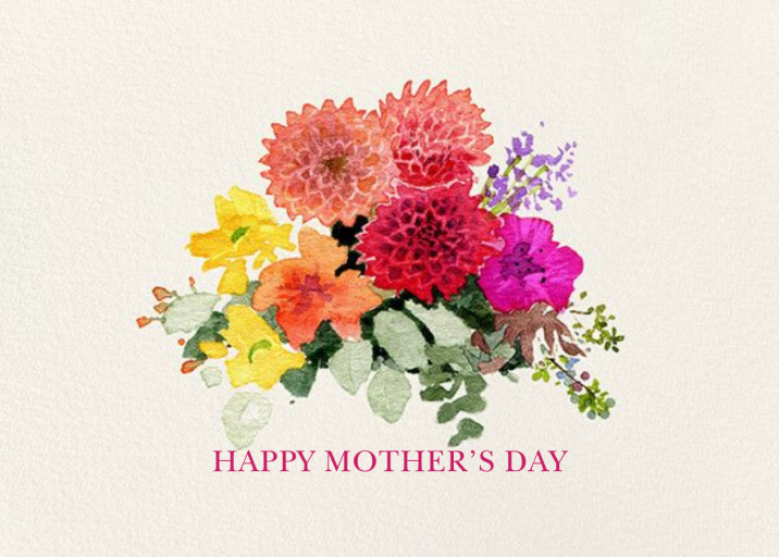 Dahlia Bouquet - Mother's Day Card by Felix Doolittle