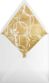 Gold Stains Abstract Circles Invitation Envelope