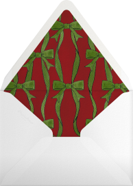 Sobre para invitaciones navideñas con lazo de Papá Noel
