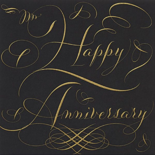 Happy Anniversary Script - Anniversary Card by Bernard Maisner