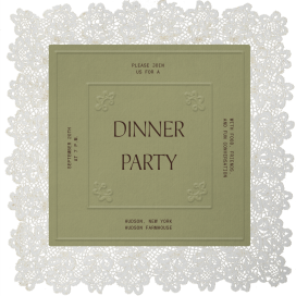 Scalloped Lace Trim - Dinner Party Invitation by Few & Fahr Studio