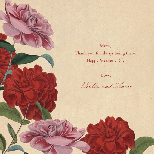 Double Rose - Mother's Day Card by John Derian