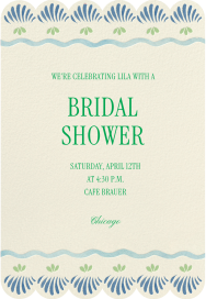 Seashell Border - Bridal Shower Invitation by Martha Stewart