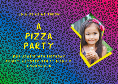 Neon Cheetah (Photo) - Birthday Invitation by Paperless Post