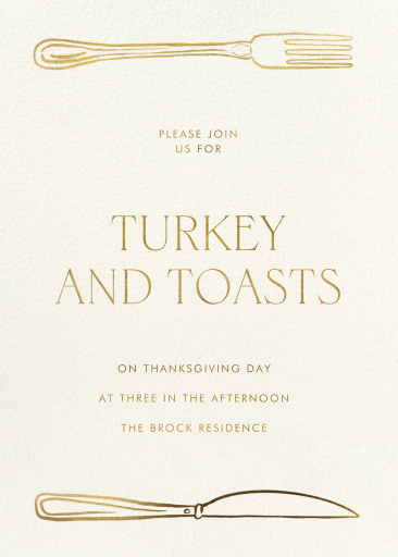 Table for Two - Thanksgiving Invitation by Paperless Post