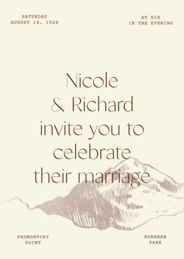 Mountainscape - Wedding Invitation by Paperless Post