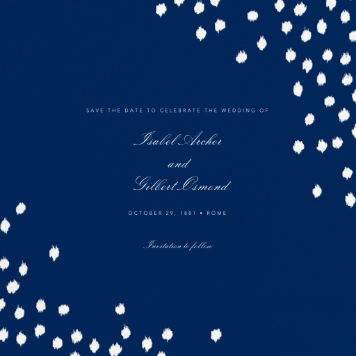 Ikat Dot (Save the Date) - Save the Date by Oscar de la Renta