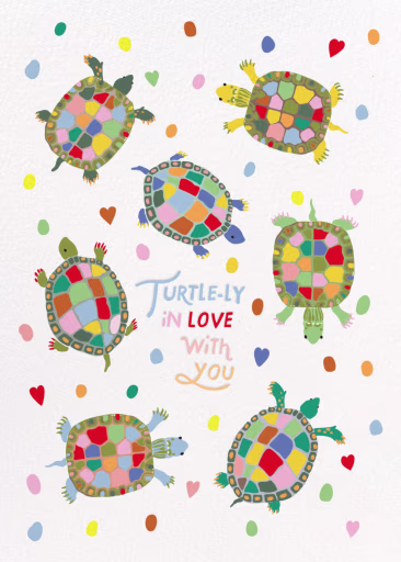 Turtle Dots - Valentine's Day Card by Hartland Cards
