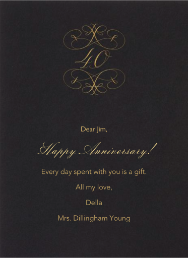 Numbers - Anniversary Card by Bernard Maisner