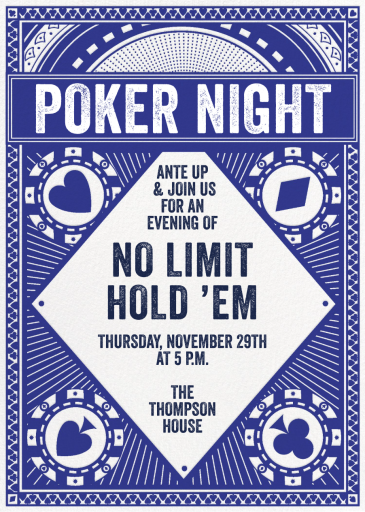 Hold 'Em - Game Night Invitation by Hello!Lucky