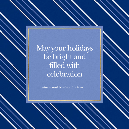 Peppermint Stripe - Hanukkah Card by kate spade new york