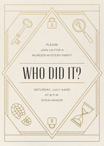 Crack the Code - Murder Mystery Invitation by Paperless Post