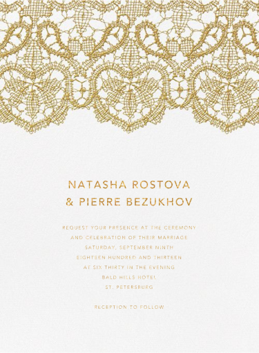 Antique Lace - Wedding Invitation by Oscar de la Renta