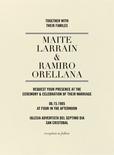 Typographic I - Invitation by kate spade new york