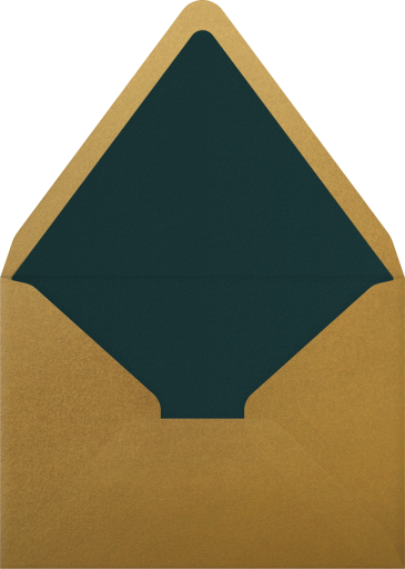 Gold Geometric Border Invitation Envelope