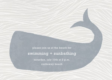 Vintage Whale - Beach Party Invitation by Paperless Post