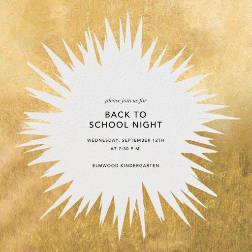 Sunburst - School Event Invitation by Kelly Wearstler