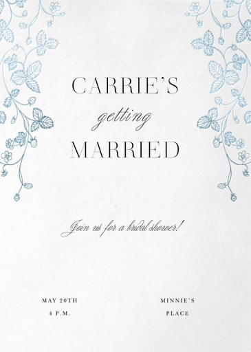 Strawberry Dreams - Bridal Shower Invitation by Paperless Post