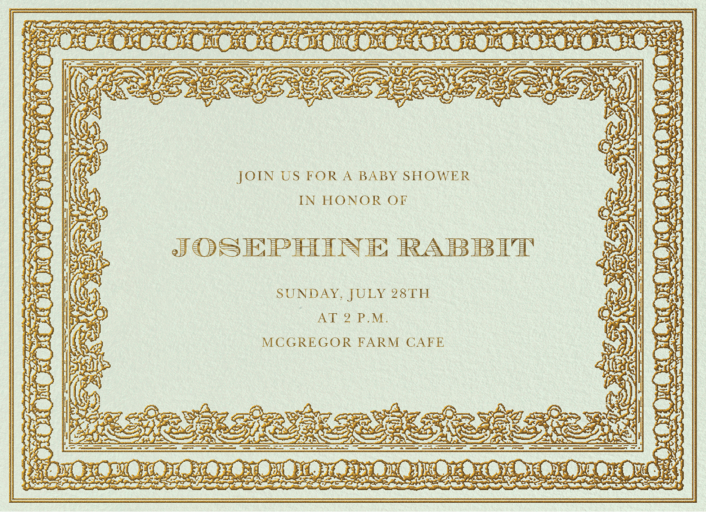 Grand Palais - Baby Shower Invitation by laduree