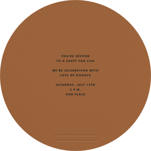 Donut - Birthday Invitation by The Indigo Bunting - Back