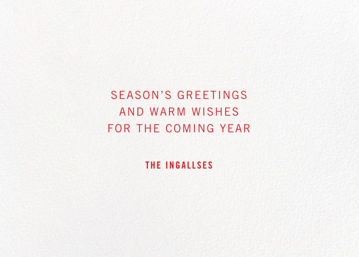 Signature Holidays - Holiday Card by Paperless Post - Back