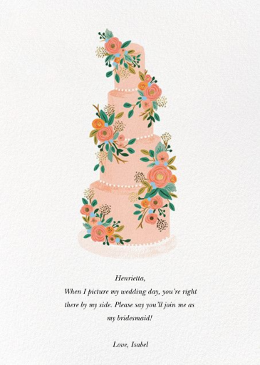 Princess Cake - Bridesmaid Card by Rifle Paper Co.