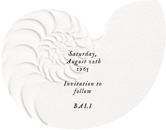 Seashell Cutout - Save the Date by Paperless Post - Back
