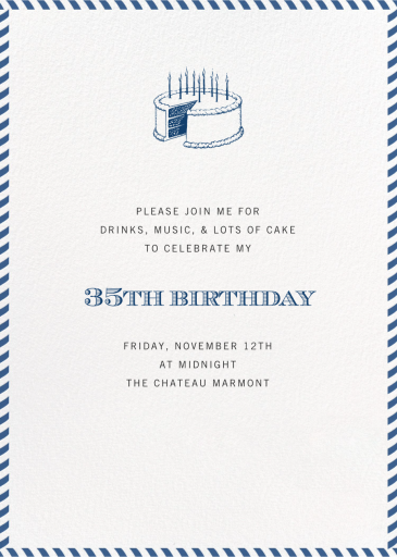 Stripe Border - Birthday Invitation by Paperless Post