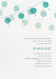 Golden String Lanterns - Bar & Bat Mitzvah Invitation by Paperless Post