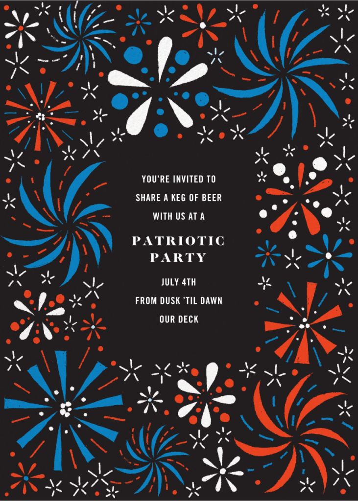Firework Bouquet Invitation