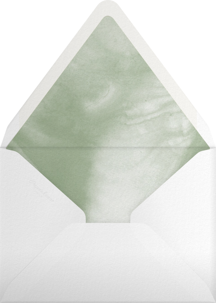 Watercolor Garland (Invitation) - Palm - Paperless Post - Envelope