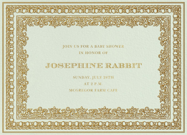 Grand Palais - Baby Shower Invitation by Ladurée