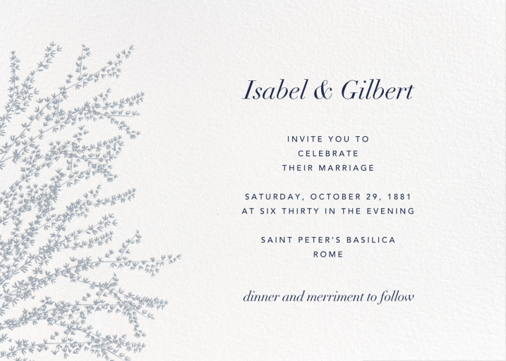 Forsythia Branch (Horizontal) - Wedding Invitation by Paperless Post