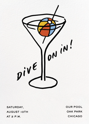 Beach Ball Garnish - Invitation by Rob Wilson
