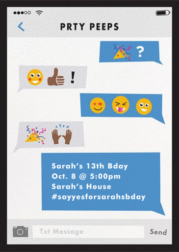 Partymojis - Birthday Invitation by Cheree Berry Paper & Design
