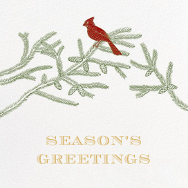 Christmas Cardinal - Christmas Card by Paperless Post