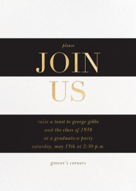 Bold Welcome - Graduation Party Invitation by Sugar Paper