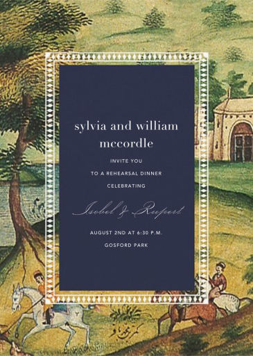 Sforza - Rehearsal Dinner Invitation by Cabana