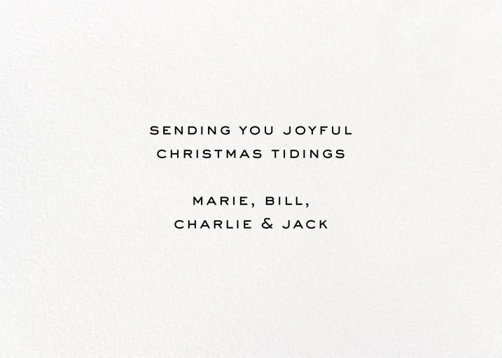 Photo Gold Script Holiday Card - Back